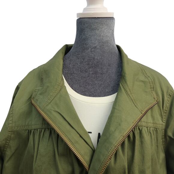 Classic Elements Olive Green Cropped Jacket & Pant Suit Women’s 18W Cotton Blend - Picture 4 of 15
